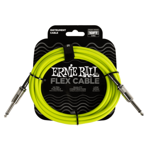 Ernie Ball Flex Cable Straight/Straight 10ft Green