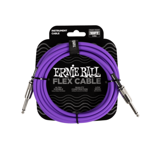 Ernie Ball Flex Cable Straight/Straight 10ft Purple