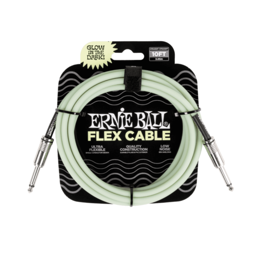 Ernie Ball Flex Cable Straight/Straight 10ft Glow in Dark