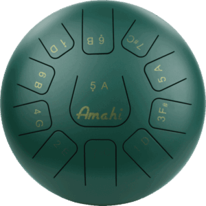 Amahi 10" Steel Tongue Drum, Green
