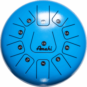 Amahi 12" Steel Tongue Drum, Blue