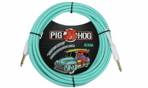 Pig Hog Seafoam Green Vintage Instrument Cable 20'